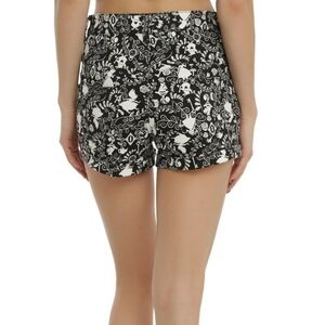 Disney Alice in Wonderland Filigree Black & White Shorts